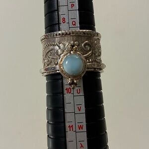 Larimar fidget spinner Ring size 8.25